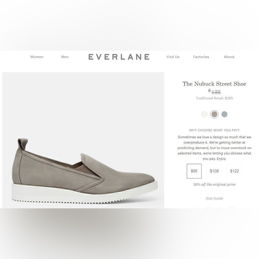 Everlane Nubuck Street Shoe Loafers Slip On Beige Size 6.5 - Picture 5 of 10